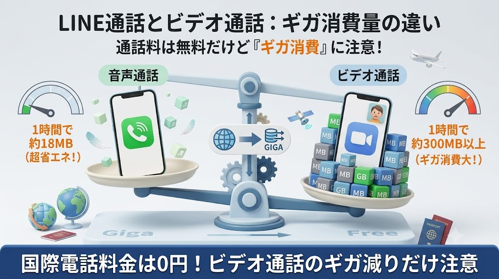 LINE通話の利用方法とデータ消費量について