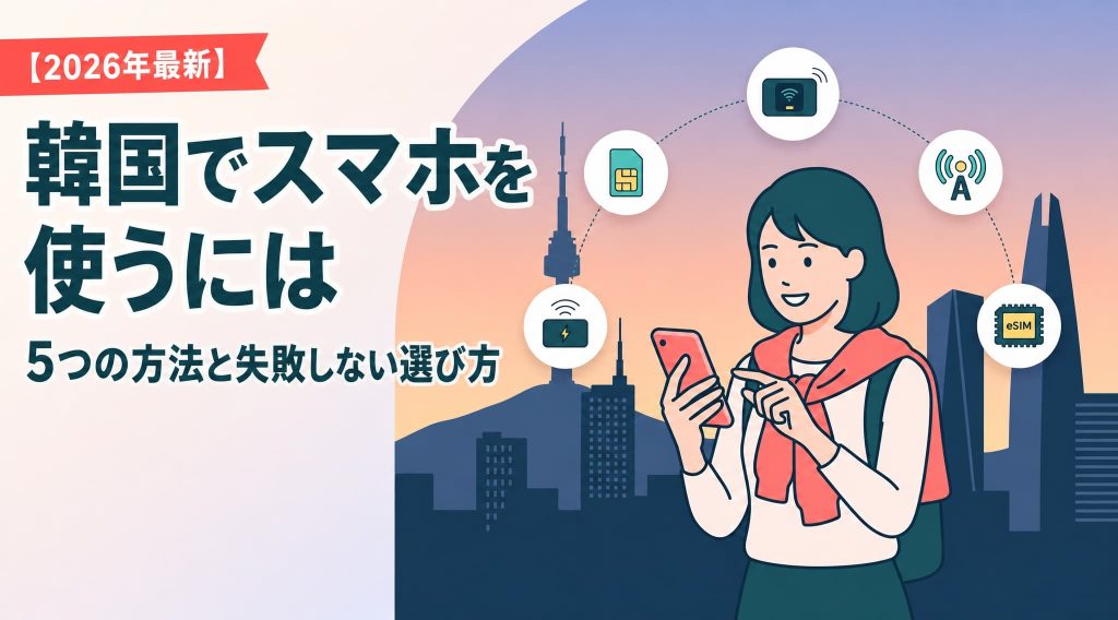 韓国でスマホを使うには？5つの通信手段の選び方と失敗しない設定準備【2026年最新】